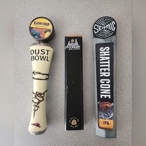 Lot Of 3 Beer Tap Dust Bowl | Ascendant | Seismic Brewing